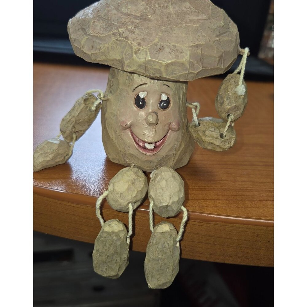 Vintage Anthropomorphic Veggie Mushroom Vegetable Shelf Sitter Figurines - Picture 1 of 3